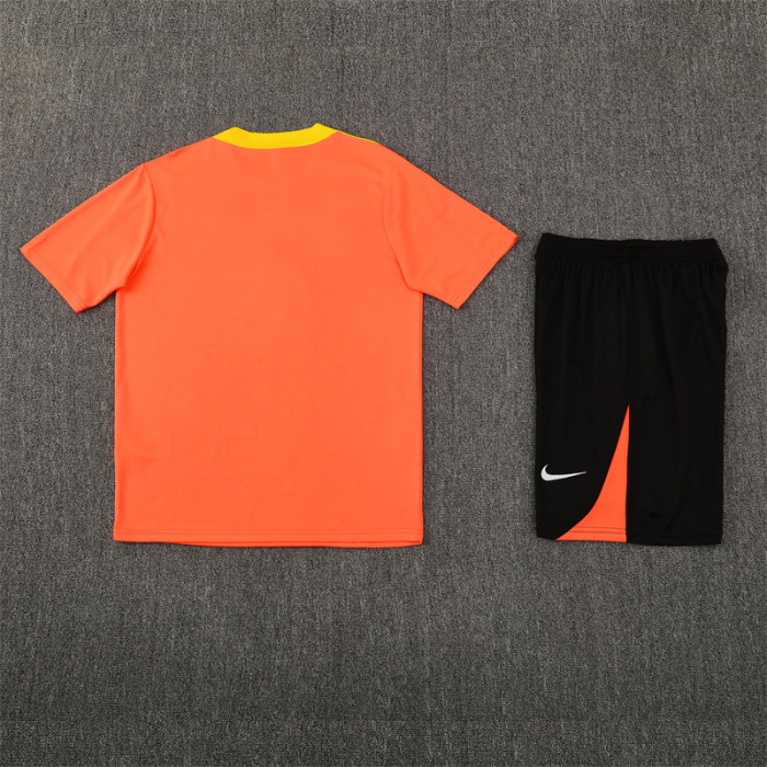 25/26 Brazil Short sleeve Adult training suit orange