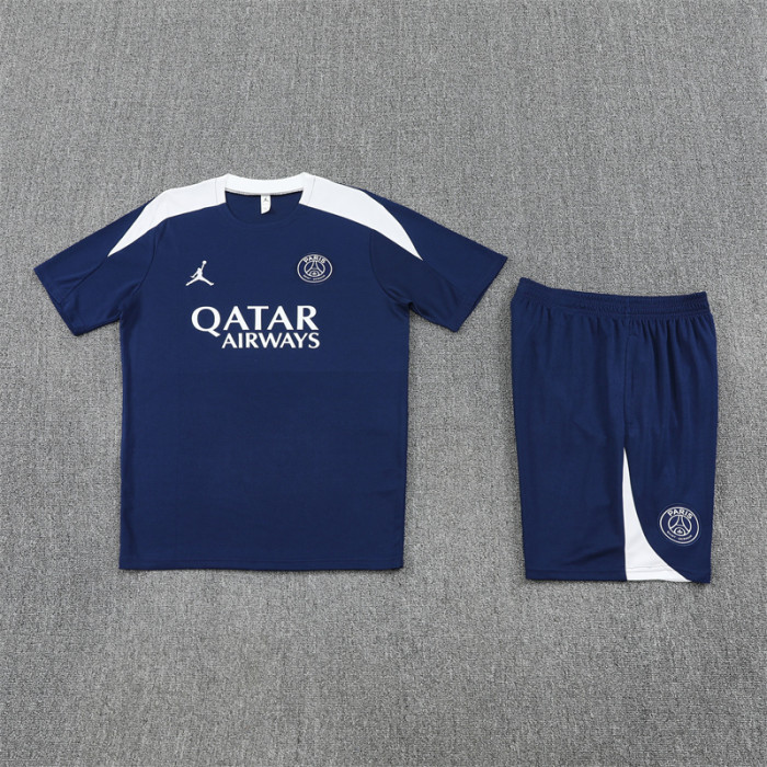 25/26 PSG Jordan short sleeved Adult training suit royal blue