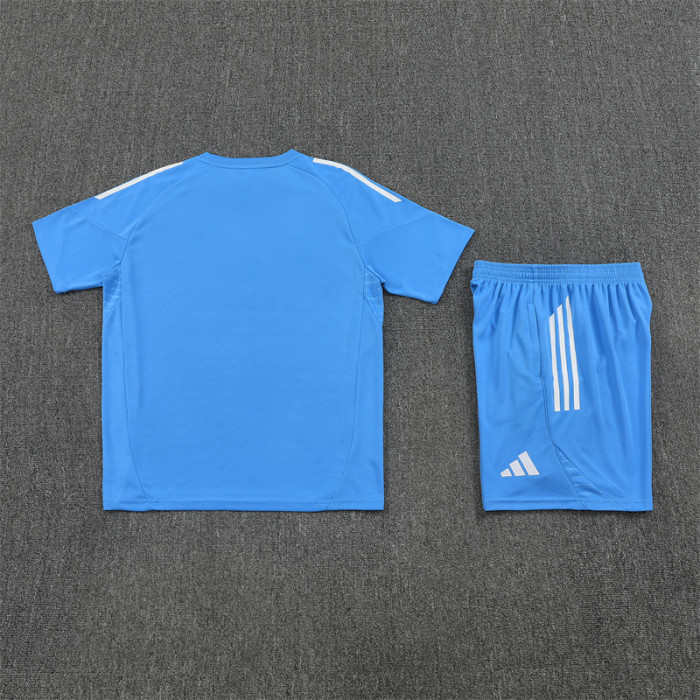 25/26 Real Madrid Short sleeve Adult training suit blue