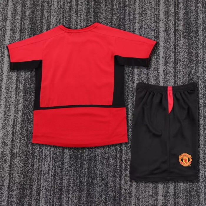 Retro 02/04 Manchester United home kids kit