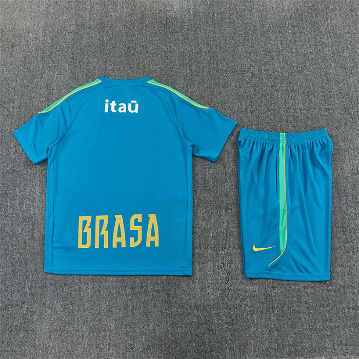 26/27 Brazil Short sleeve kids training suit