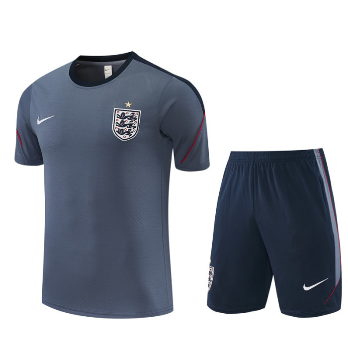 26/27 England kids short -sleeved training suit