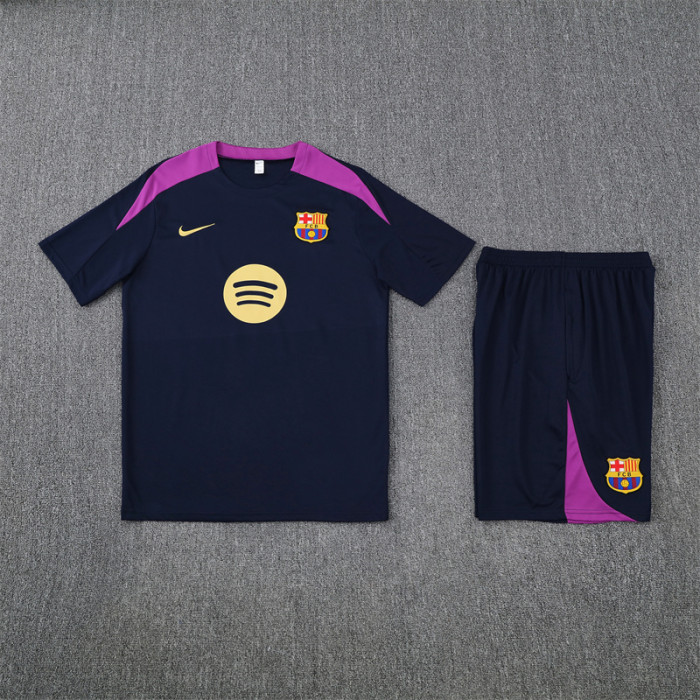 25/26 Barcelona Short sleeve Adult training suit royal blue