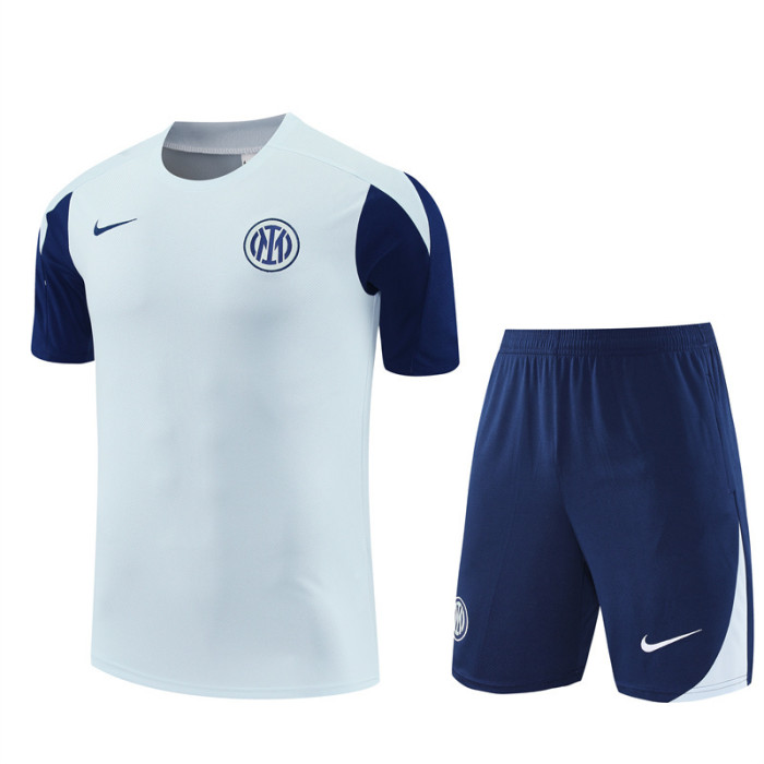 25/26 inter milan short sleeved  Kids training kit light gray