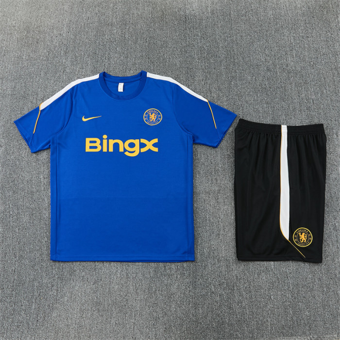 26/27 Chelsea short sleeved Kids training suit blue