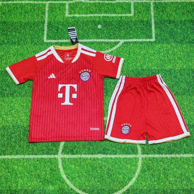 26/27 bayern munich home kids kit
