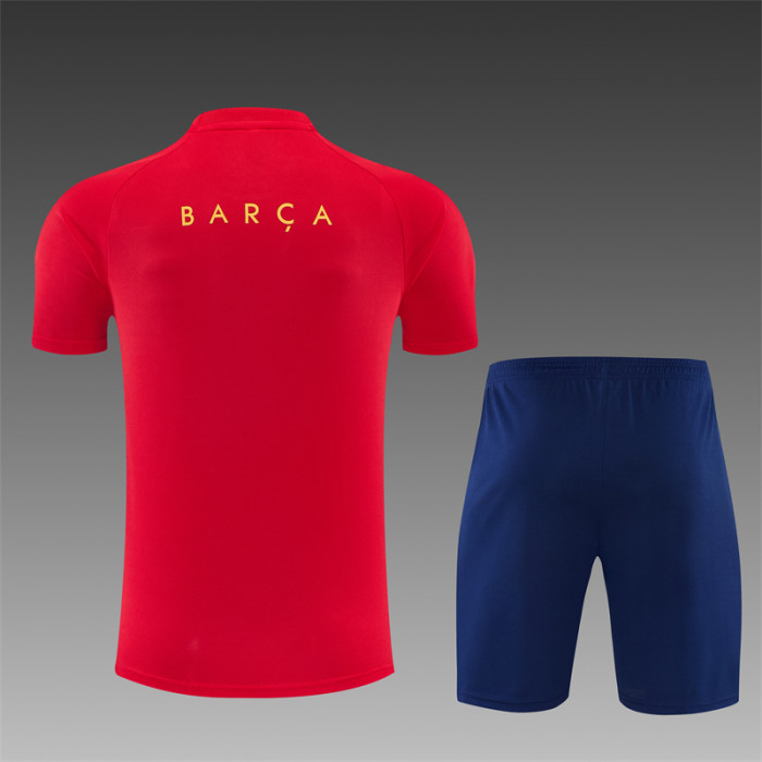 26/27 Barcelona Short sleeve Adult training suit red