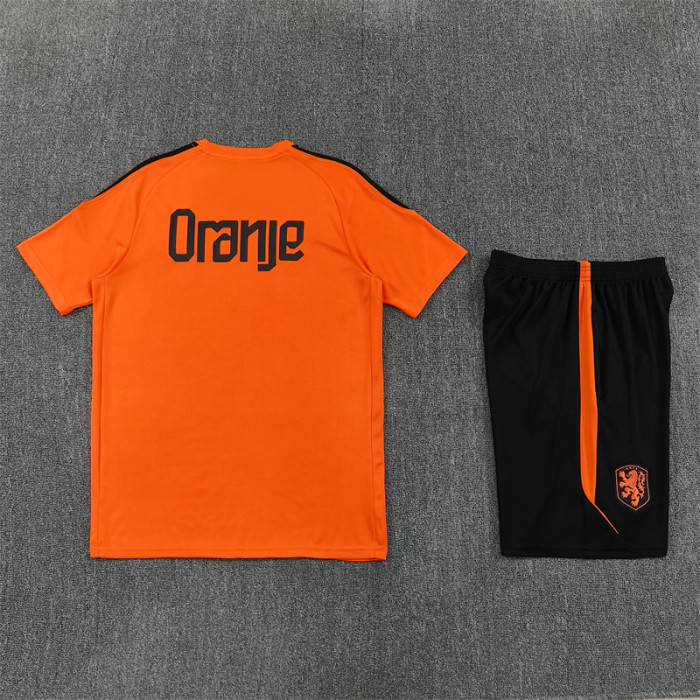 26/27 Netherlands short -sleeved training suit orange