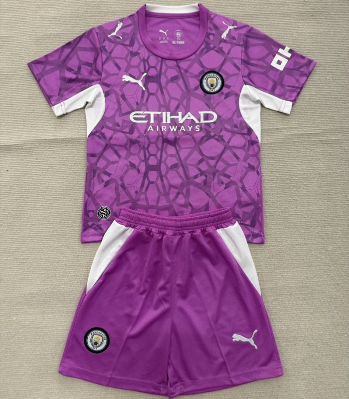 26/27 Manchester City goalkeeper kids kit Purple