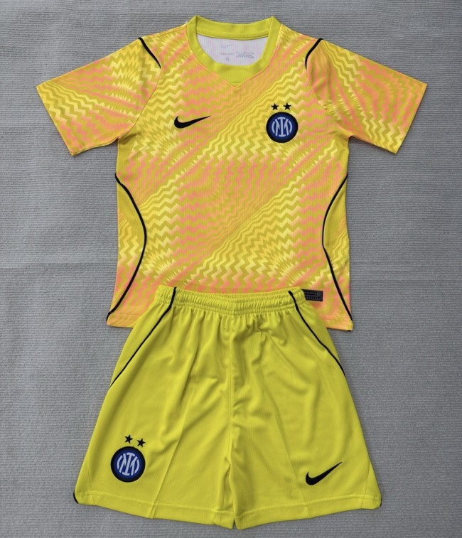 26/27 inter milan goalkeeper kids kit yellow