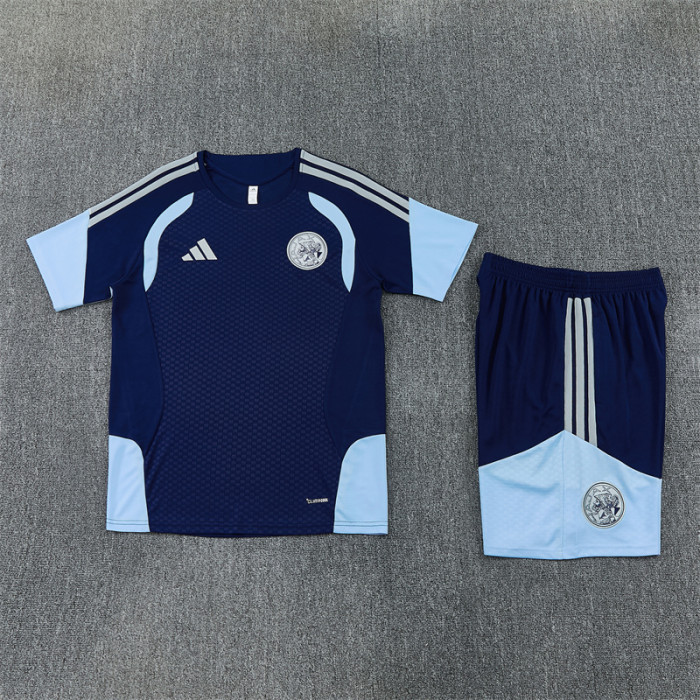 26/27 Ajax kids Short sleeve training suit Royal Blue