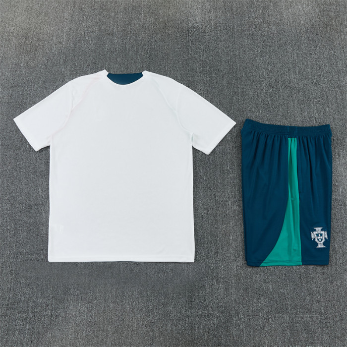 26/27 Portugal short -sleeved training suit white
