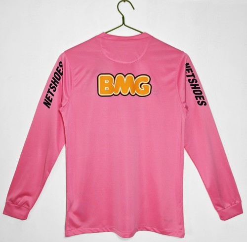 Retro 2013 Santos football Jersey long sleeves pink