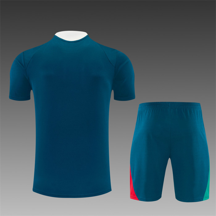 26/27 Portugal short -sleeved training suit Royal Blue