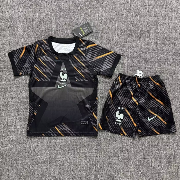 26/27 France goalkeeper kids kit black