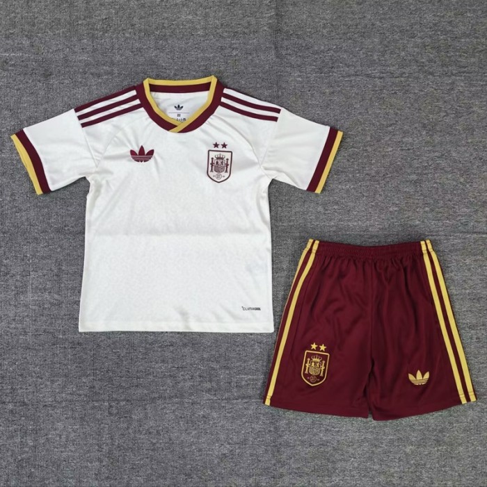 26/27 Spain Away kids kit World Cup Champion version
