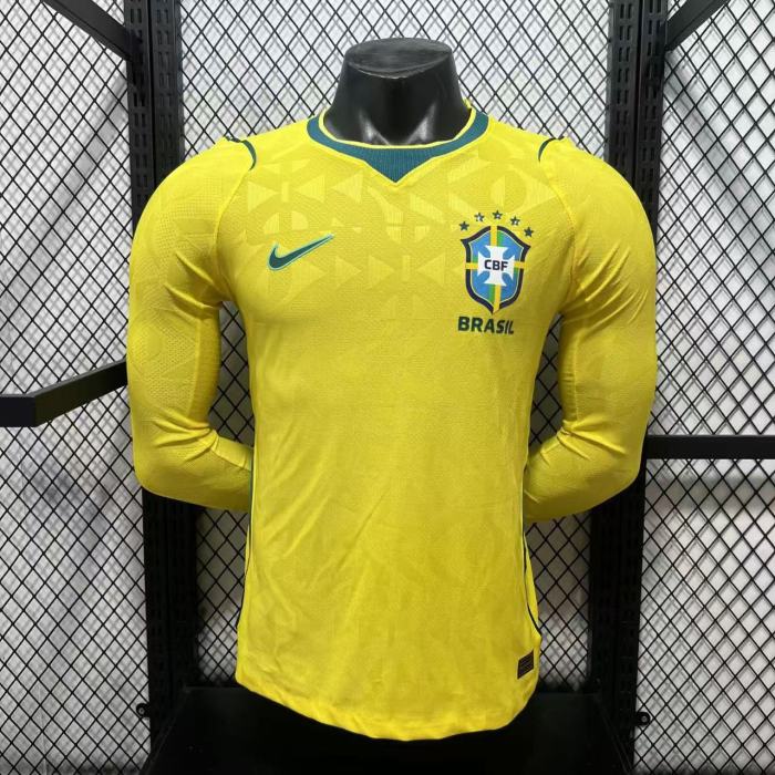 26/27 Brazil home Player Version long sleeves