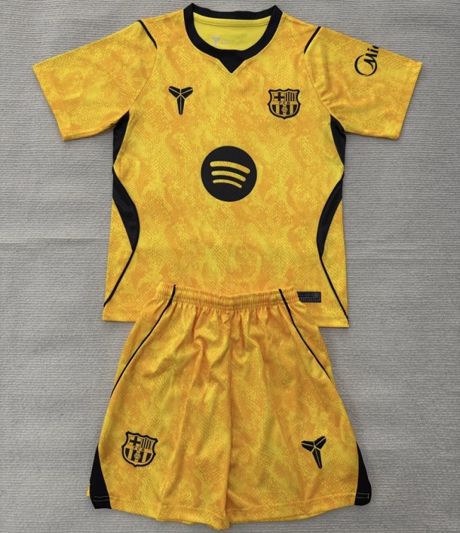 26/27 Barcelona Goalkeeper kids kit yellow