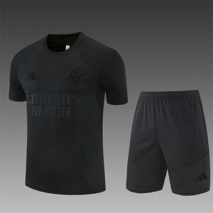 26/27 Real Madrid Short sleeve Adult training suit black