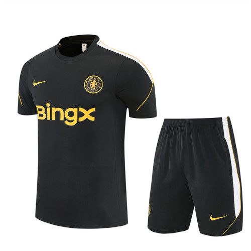 26/27 Chelsea short sleeved Kids training suit black