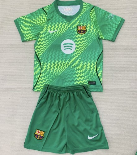 26/27 Barcelona Goalkeeper kids kit green