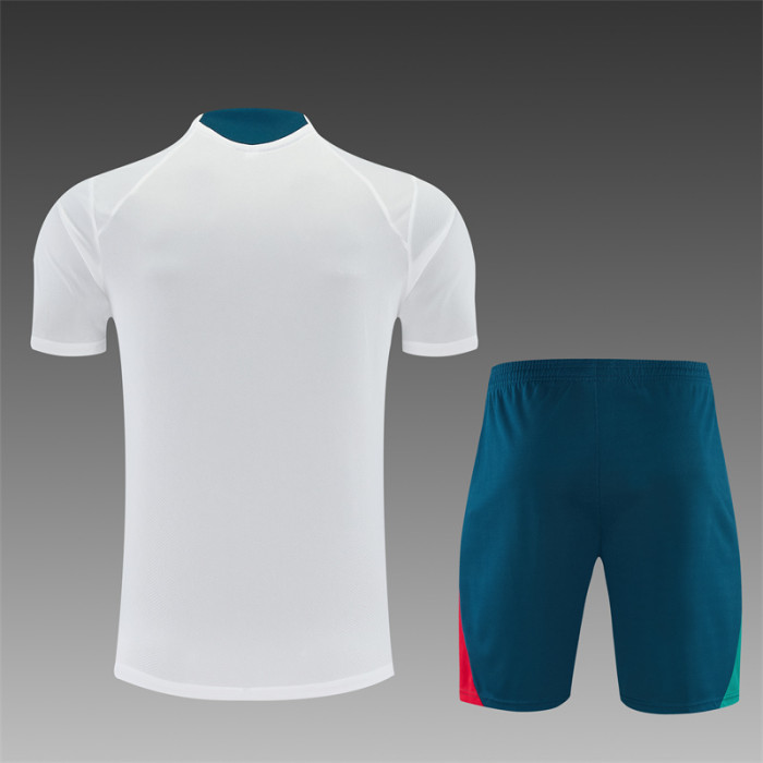 26/27 Portugal short -sleeved training suit white
