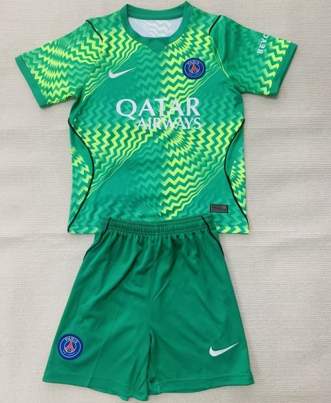 26/27 PSG Paris goalkeeper kids kit green