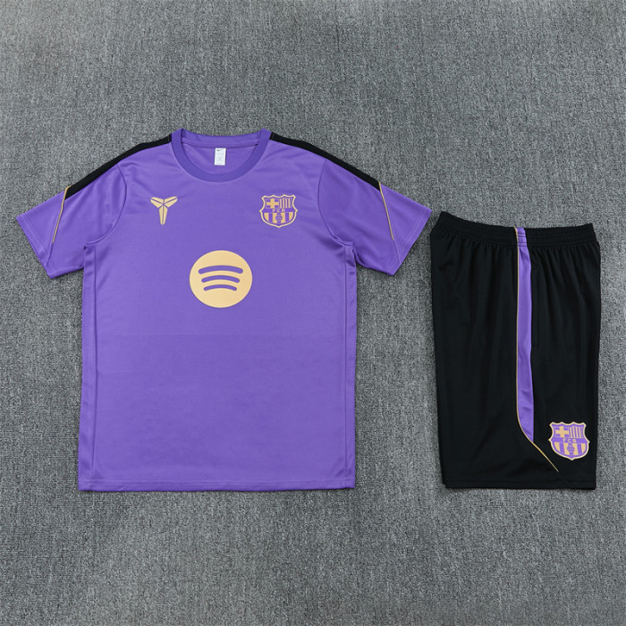 26/27 Barcelona Short sleeve Adult training suit Purple