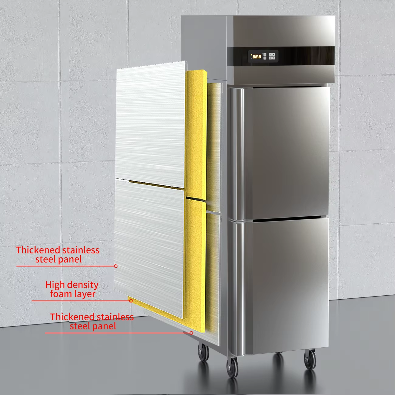Thickened stainless steel sheet metal