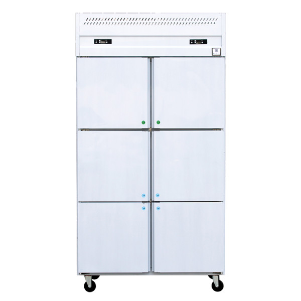 Three-layers 6-door stainless steel freezer
