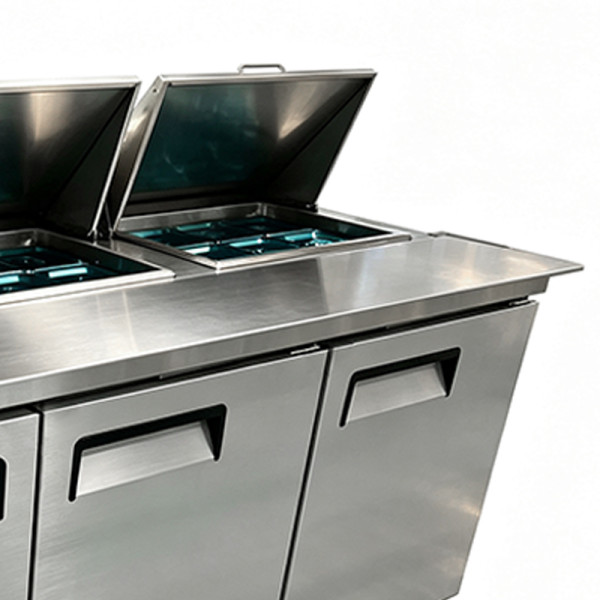 3 Door Stainless Steel Sandwich Prep Refrigerator