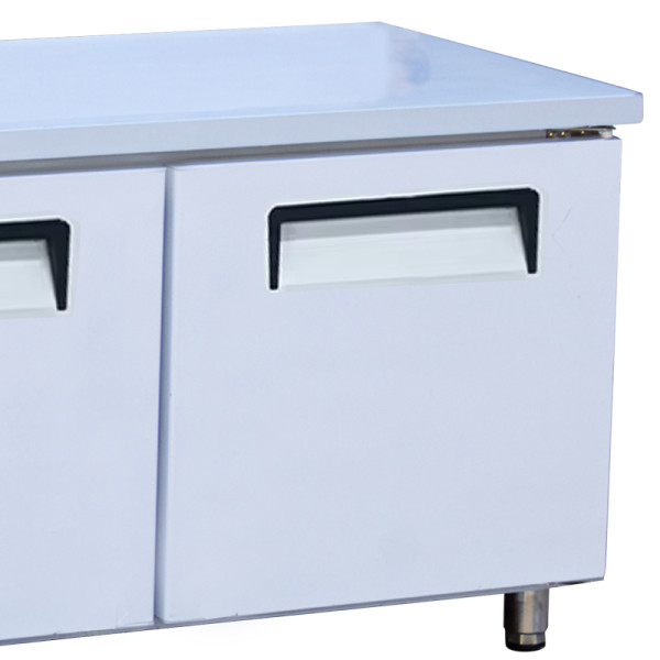 Commercial 2 door worktable refrigerator