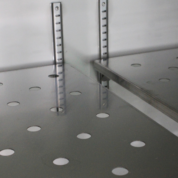 Stainless steel kitchen worktop fridge