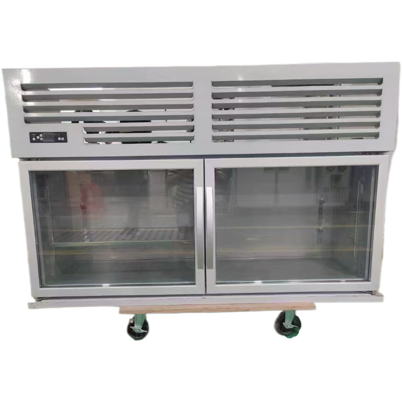 Wall-mounted cooler for supermarket meat display Wall-mounted cooler for supermarket meat display