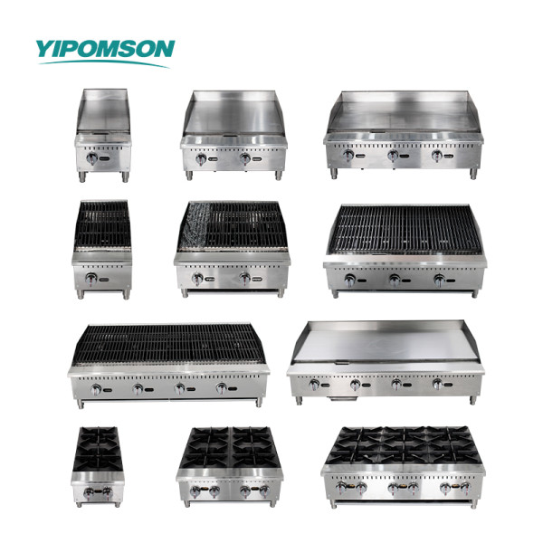 Restaurant combo cooking equipment gas powered