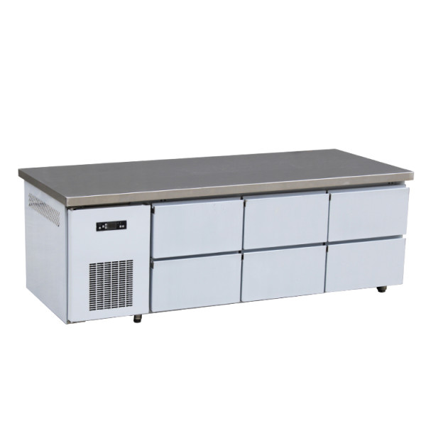 Counter worktable workbench refrigerator with drawer
