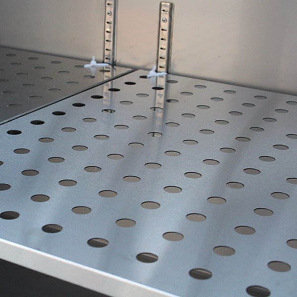 Commercial prep table with GN pans