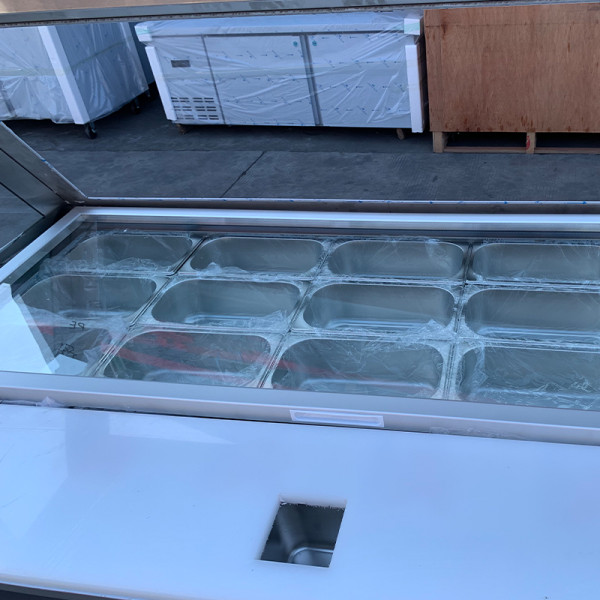 Stainless steel food display refrigerator