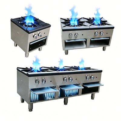 commercial 1/2/3 burner gas pot stove