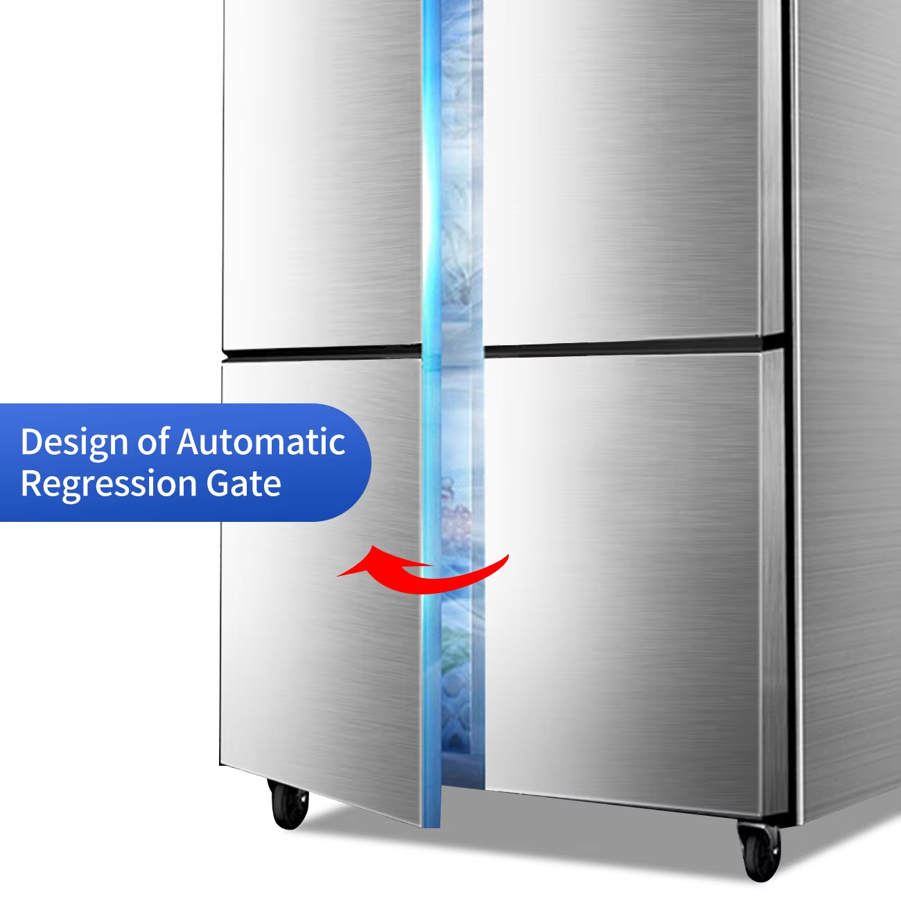Refrigerator stainless steel door