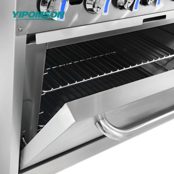 Gas range stove with baking oven
