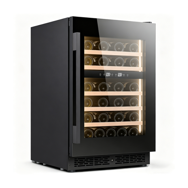 Black Frame Dual-Zone Wine Cooler