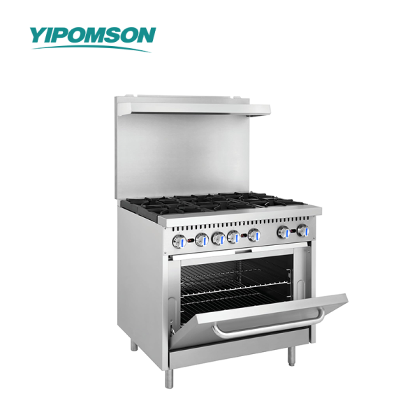 Gas range stove with baking oven