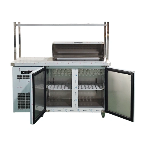 spray chilled salad display