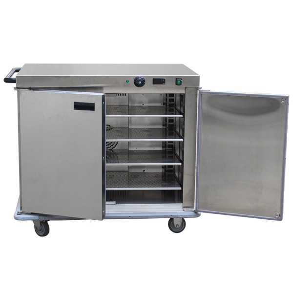 Mechanical control food warmer cart