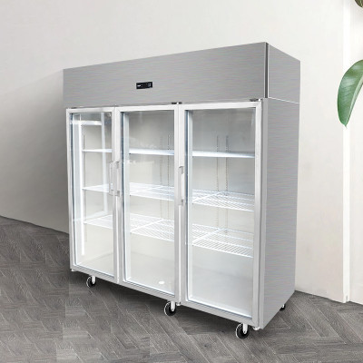 3 doors commercial upright display freezer
