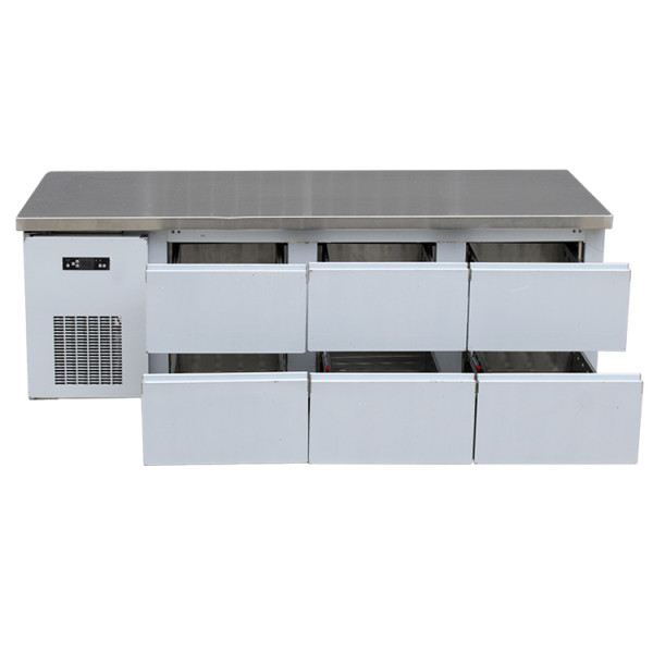 Counter worktable workbench refrigerator with drawer