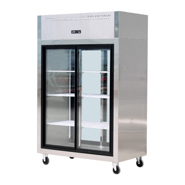Two Door Glass Reach-In Refrigerators display freezer
