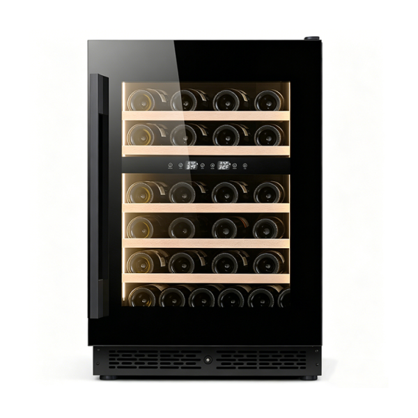 Black Frame Dual-Zone Wine Cooler