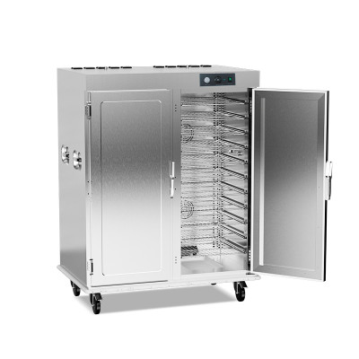 Heavy Duty Double Door Mechanical Food Warmer Cart